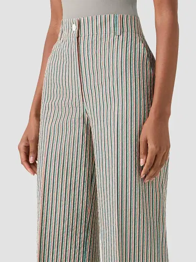 Akris punto Women's Chiara Seersucker Crop Pants | Thumbnail 4 Akris punto Women's Chiara Seersucker Crop Pants | Thumbnail 4