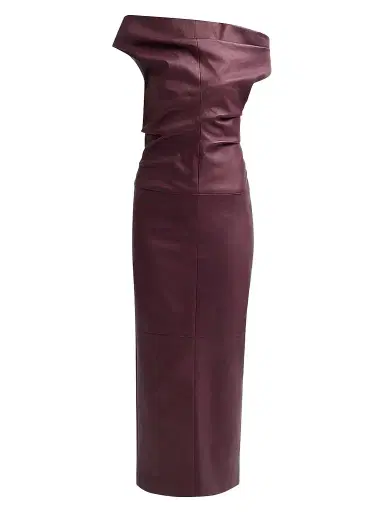 Simkhai Women's Vessia Leather Midi Dress | Thumbnail 1 Simkhai Women's Vessia Leather Midi Dress | Thumbnail 1