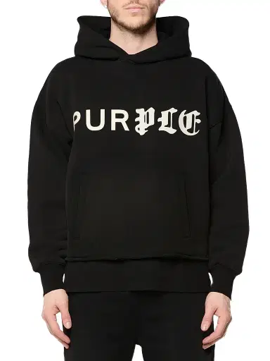 Purple Brand Men's Logo Cotton Fleece Heavyweight Hoodie | Thumbnail 1 Purple Brand Men's Logo Cotton Fleece Heavyweight Hoodie | Thumbnail 1