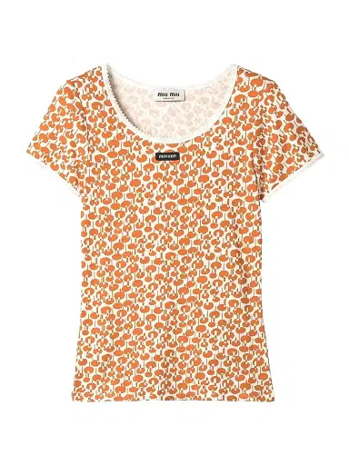 Miu Miu Women's Cotton T-Shirt | Thumbnail 1 Miu Miu Women's Cotton T-Shirt | Thumbnail 1
