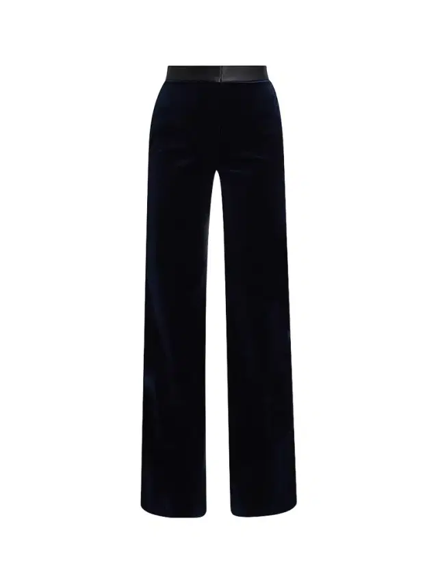 Women's Alina Cotton-Blend Velvet Wide-Leg Trousers Women's Alina Cotton-Blend Velvet Wide-Leg Trousers