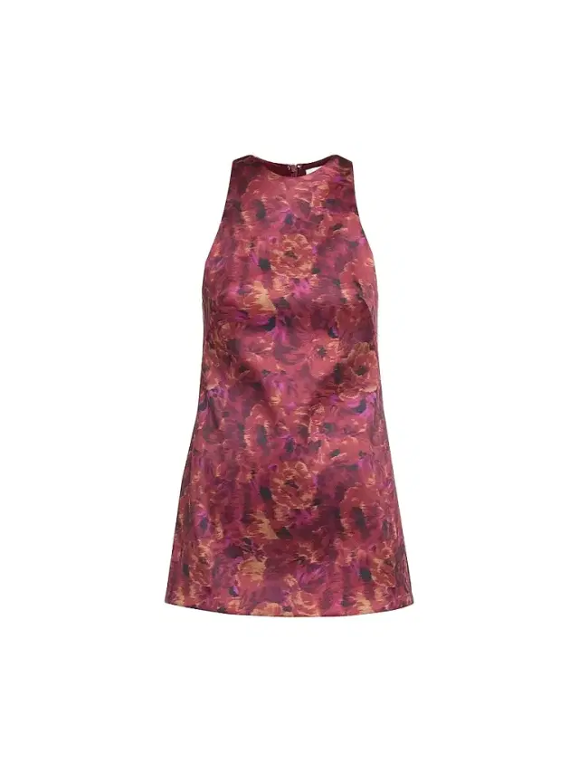 Women's The Joelle Floral Stretch Mikado Sleeveless Mini Dress Women's The Joelle Floral Stretch Mikado Sleeveless Mini Dress