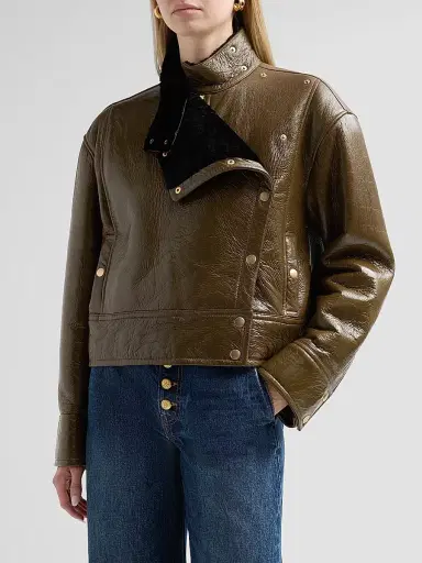 Ulla Johnson Women's Honora Leather Jacket | Thumbnail 4 Ulla Johnson Women's Honora Leather Jacket | Thumbnail 4