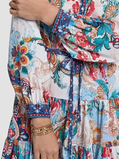 Robert Graham Women's Sydney Floral Silk-Blend Tie-Waist Minidress | Thumbnail 6 Robert Graham Women's Sydney Floral Silk-Blend Tie-Waist Minidress | Thumbnail 6