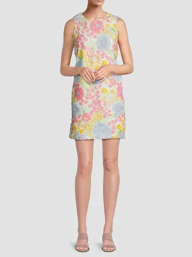 Lilly Pulitzer Women's Airbella Floral Sequined Shift Dress | Thumbnail 2 Lilly Pulitzer Women's Airbella Floral Sequined Shift Dress | Thumbnail 2
