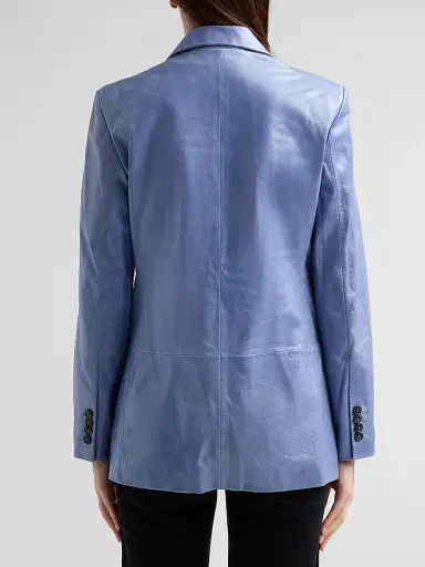 Frame Women's The Leather Boulevard Double-Breasted Blazer | Thumbnail 3 Frame Women's The Leather Boulevard Double-Breasted Blazer | Thumbnail 3