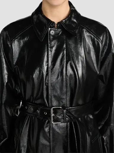 Frame Women's The Mac Patent Leather Coat | Thumbnail 4 Frame Women's The Mac Patent Leather Coat | Thumbnail 4