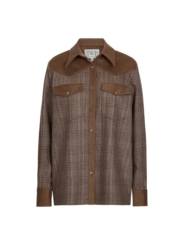 Women's Lone Rider Glen Check Wool-Blend Shirt Women's Lone Rider Glen Check Wool-Blend Shirt