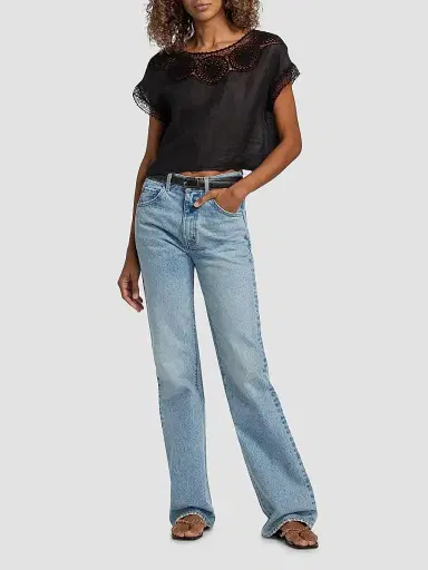 Nili Lotan Women's Mitchell High-Rise Straight-Leg Jeans | Thumbnail 2 Nili Lotan Women's Mitchell High-Rise Straight-Leg Jeans | Thumbnail 2