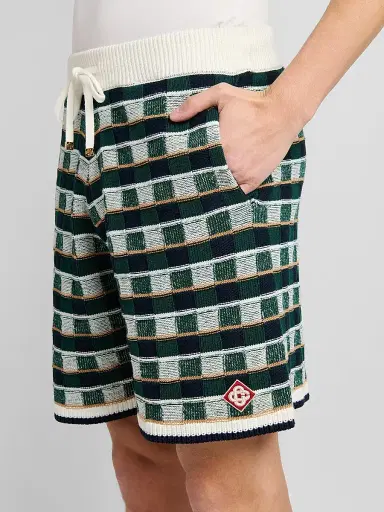 Casablanca Men's Mosaic Cotton Knit Shorts | Thumbnail 5 Casablanca Men's Mosaic Cotton Knit Shorts | Thumbnail 5