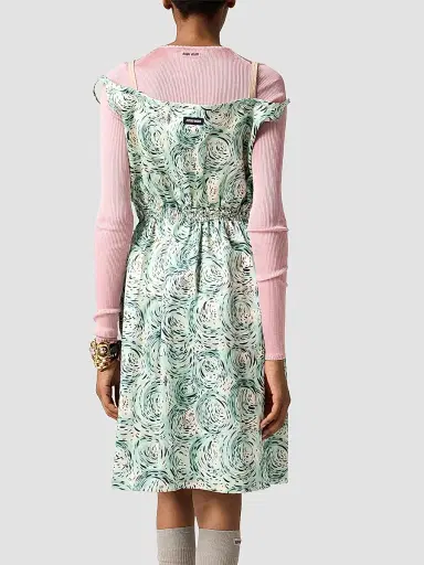 Miu Miu Women's Satin Dress | Thumbnail 4 Miu Miu Women's Satin Dress | Thumbnail 4