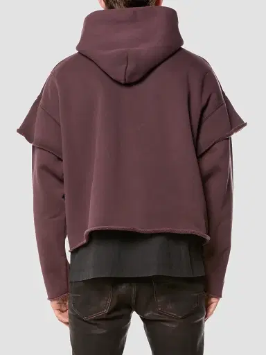 Purple Brand Men's Heavyweight Fleece Tactical Raw Hoodie | Thumbnail 2 Purple Brand Men's Heavyweight Fleece Tactical Raw Hoodie | Thumbnail 2
