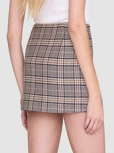 Anine Bing Women's Tierra Check Mini Skirt | Thumbnail 3 Anine Bing Women's Tierra Check Mini Skirt | Thumbnail 3