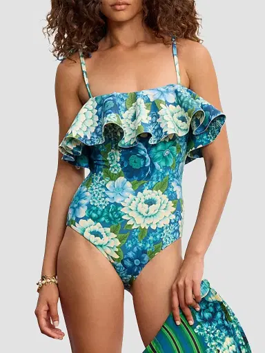 ALÉMAIS Women's Margo Ruffle One-Piece Swimsuit | Thumbnail 2 ALÉMAIS Women's Margo Ruffle One-Piece Swimsuit | Thumbnail 2