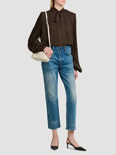 Tom Ford Women's Pleated Pussybow Blouse | Thumbnail 2 Tom Ford Women's Pleated Pussybow Blouse | Thumbnail 2
