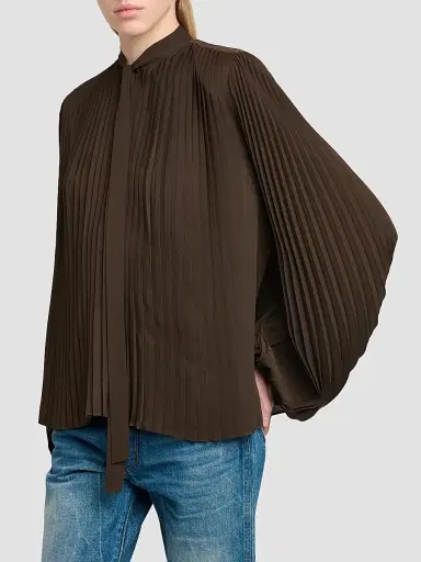 Tom Ford Women's Pleated Pussybow Blouse | Thumbnail 6 Tom Ford Women's Pleated Pussybow Blouse | Thumbnail 6