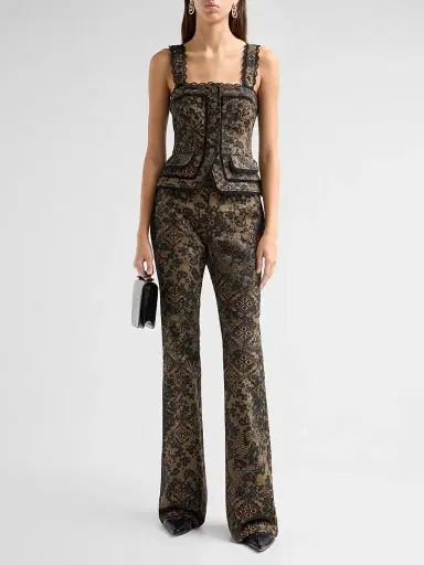 Cinq à Sept Women's Charlie Patchwork-Lace Print Jeans | Thumbnail 2 Cinq à Sept Women's Charlie Patchwork-Lace Print Jeans | Thumbnail 2