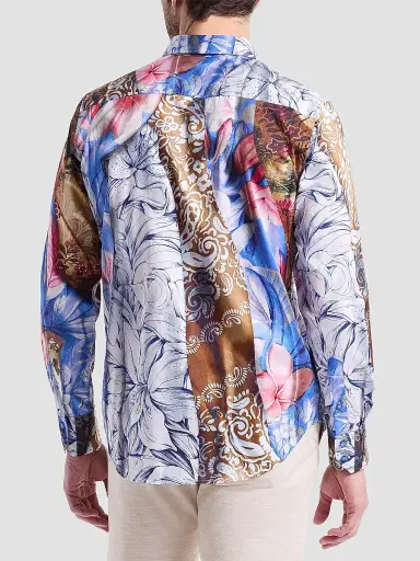 Robert Graham Men's Mendiburu Multi-Print Cotton Button-Front Shirt | Thumbnail 5 Robert Graham Men's Mendiburu Multi-Print Cotton Button-Front Shirt | Thumbnail 5