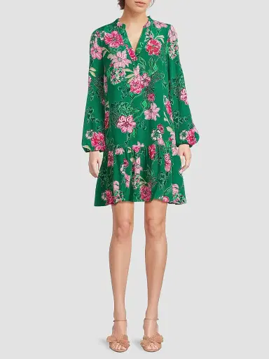 Lilly Pulitzer Women's Evaline Floral Silk Dress | Thumbnail 2 Lilly Pulitzer Women's Evaline Floral Silk Dress | Thumbnail 2