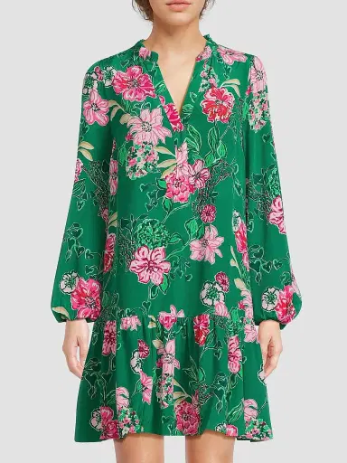 Lilly Pulitzer Women's Evaline Floral Silk Dress | Thumbnail 3 Lilly Pulitzer Women's Evaline Floral Silk Dress | Thumbnail 3