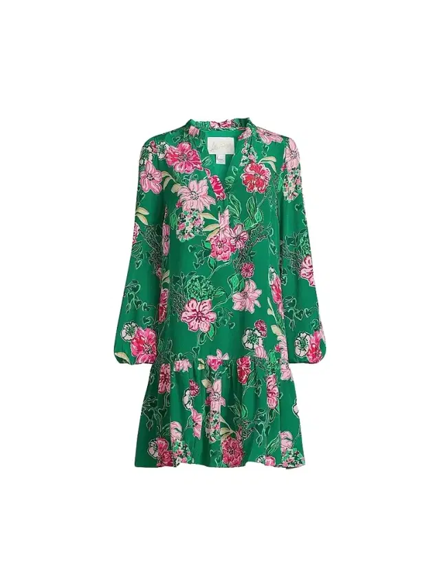 Women's Evaline Floral Silk Dress Women's Evaline Floral Silk Dress