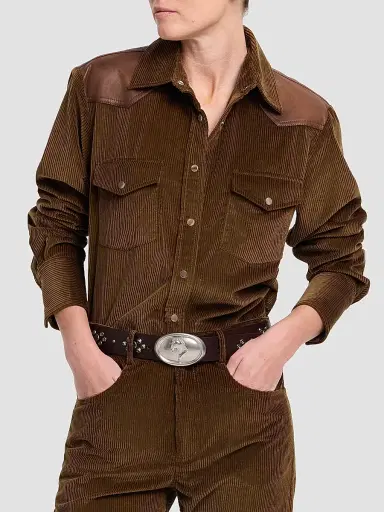 TWP Women's Cowboy Take Me Away Corduroy Shirt | Thumbnail 4 TWP Women's Cowboy Take Me Away Corduroy Shirt | Thumbnail 4