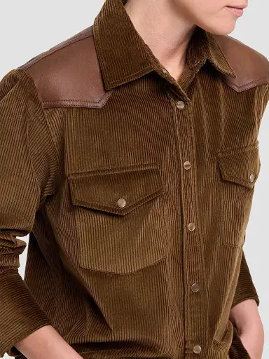 TWP Women's Cowboy Take Me Away Corduroy Shirt | Thumbnail 6 TWP Women's Cowboy Take Me Away Corduroy Shirt | Thumbnail 6