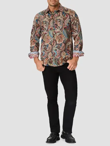 Robert Graham Men's Ferncraw Paisley Stretch-Cotton Shirt | Thumbnail 2 Robert Graham Men's Ferncraw Paisley Stretch-Cotton Shirt | Thumbnail 2
