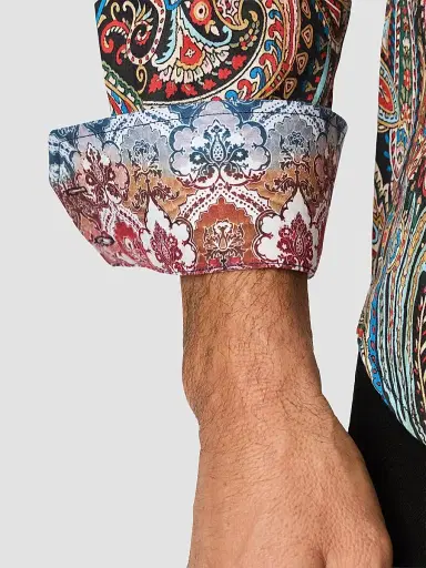 Robert Graham Men's Ferncraw Paisley Stretch-Cotton Shirt | Thumbnail 4 Robert Graham Men's Ferncraw Paisley Stretch-Cotton Shirt | Thumbnail 4