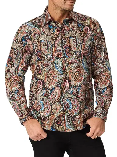 Robert Graham Men's Ferncraw Paisley Stretch-Cotton Shirt | Thumbnail 1 Robert Graham Men's Ferncraw Paisley Stretch-Cotton Shirt | Thumbnail 1