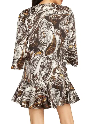 Robert Graham Women's Margot Paisley Bell-Sleeve Minidress | Thumbnail 5 Robert Graham Women's Margot Paisley Bell-Sleeve Minidress | Thumbnail 5