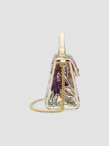Valentino Women's V-Sling Crossbody Embroidered Bag | Thumbnail 4 Valentino Women's V-Sling Crossbody Embroidered Bag | Thumbnail 4