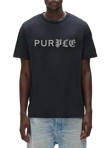 Purple Brand Men's Textured Inside Out Cotton Crewneck T-Shirt | Thumbnail 1 Purple Brand Men's Textured Inside Out Cotton Crewneck T-Shirt | Thumbnail 1
