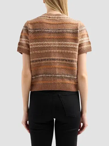 dh New York Women's Patti Textured Stripe Merino Wool-Blend Top | Thumbnail 3 dh New York Women's Patti Textured Stripe Merino Wool-Blend Top | Thumbnail 3