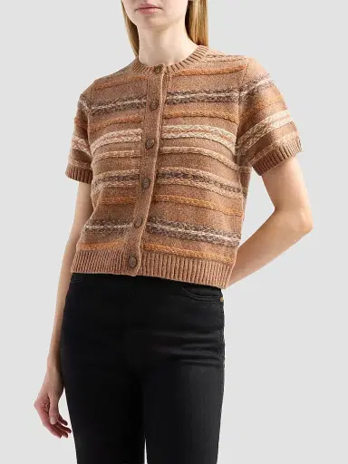 dh New York Women's Patti Textured Stripe Merino Wool-Blend Top | Thumbnail 4 dh New York Women's Patti Textured Stripe Merino Wool-Blend Top | Thumbnail 4