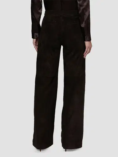 L'Agence Women's Livvy Suede Straight-Leg Trousers | Thumbnail 3 L'Agence Women's Livvy Suede Straight-Leg Trousers | Thumbnail 3