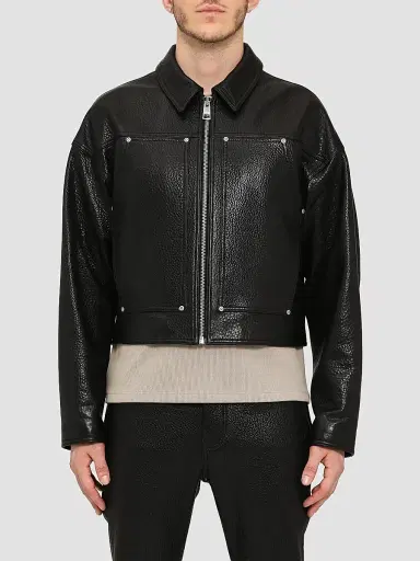 Purple Brand Men's Leather Carpenter Jacket | Thumbnail 5 Purple Brand Men's Leather Carpenter Jacket | Thumbnail 5