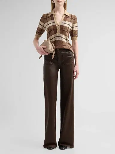 Ramy Brook Women's Melanie Plaid Polo Sweater | Thumbnail 2 Ramy Brook Women's Melanie Plaid Polo Sweater | Thumbnail 2