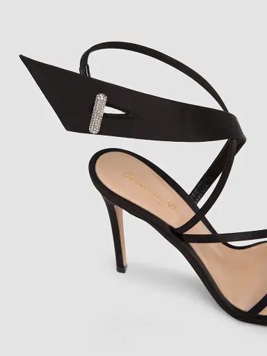 Gianvito Rossi Women's 95MM Crystal-Embellished Satin Sandals | Thumbnail 3 Gianvito Rossi Women's 95MM Crystal-Embellished Satin Sandals | Thumbnail 3