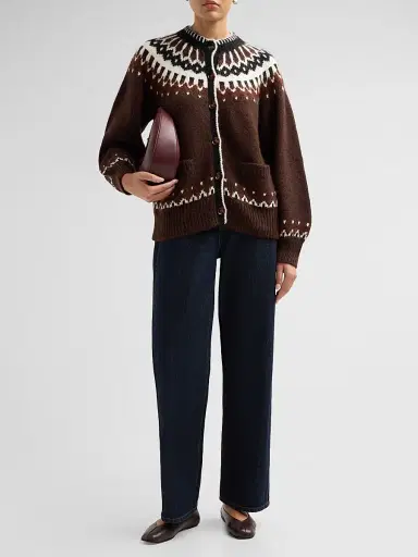 DÔEN Women's Hue Fair Isle-Inspired Cardigan | Thumbnail 2 DÔEN Women's Hue Fair Isle-Inspired Cardigan | Thumbnail 2
