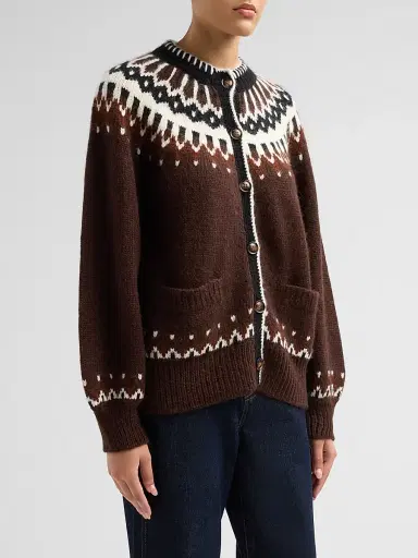 DÔEN Women's Hue Fair Isle-Inspired Cardigan | Thumbnail 4 DÔEN Women's Hue Fair Isle-Inspired Cardigan | Thumbnail 4