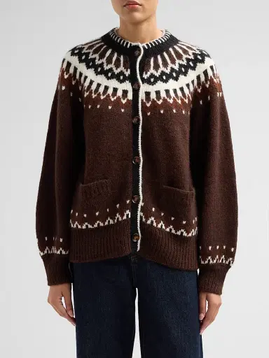 DÔEN Women's Hue Fair Isle-Inspired Cardigan | Thumbnail 5 DÔEN Women's Hue Fair Isle-Inspired Cardigan | Thumbnail 5