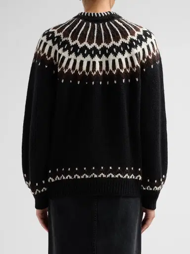 DÔEN Women's Field Fair Isle-Inspired Wool-Blend Crewneck Sweater | Thumbnail 3 DÔEN Women's Field Fair Isle-Inspired Wool-Blend Crewneck Sweater | Thumbnail 3
