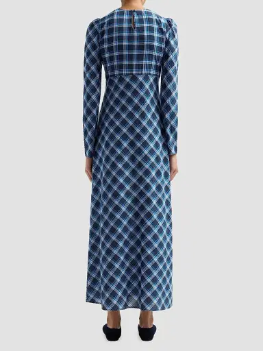 DÔEN Women's Begonia Plaid Cotton Maxi Dress | Thumbnail 3 DÔEN Women's Begonia Plaid Cotton Maxi Dress | Thumbnail 3