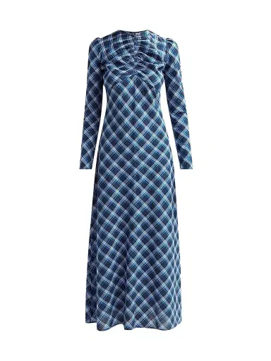 DÔEN Women's Begonia Plaid Cotton Maxi Dress | Thumbnail 1 DÔEN Women's Begonia Plaid Cotton Maxi Dress | Thumbnail 1