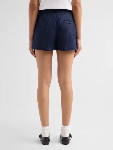 MOSCHINO Women's Pinstriped Wool Trouser Shorts | Thumbnail 3 MOSCHINO Women's Pinstriped Wool Trouser Shorts | Thumbnail 3