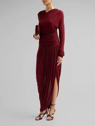 A.L.C. A. L.C. Women's Mailie Ruched Pleated Maxi Dress | Thumbnail 4 A.L.C. A. L.C. Women's Mailie Ruched Pleated Maxi Dress | Thumbnail 4