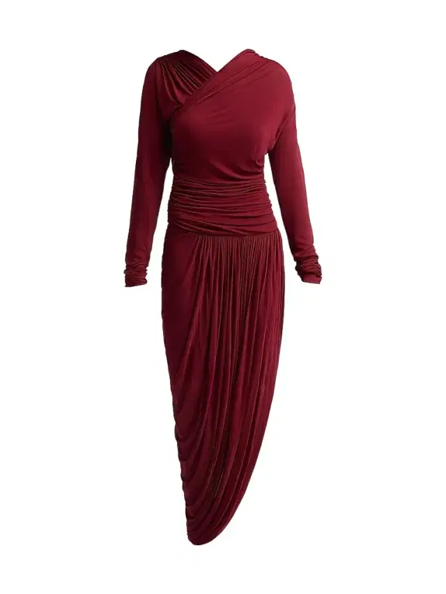 A. L.C. Women's Mailie Ruched Pleated Maxi Dress A. L.C. Women's Mailie Ruched Pleated Maxi Dress