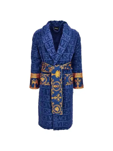 Versace Men's ?Logo Baroque Bathrobe | Thumbnail 1 Versace Men's ?Logo Baroque Bathrobe | Thumbnail 1