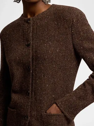 Ralph Lauren Collection Women's Alira Donegal-Style Tweed Scarf Blazer | Thumbnail 7 Ralph Lauren Collection Women's Alira Donegal-Style Tweed Scarf Blazer | Thumbnail 7